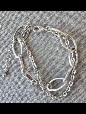 Silver Multi-Chain Link Bracelet - Women